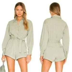 Revolve Lovers and Friends Kourtney Romper XS Green